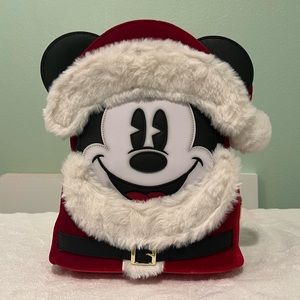 Santa Mickey Loungefly Mini Backpack Disney Christmas Mickey Mouse bag